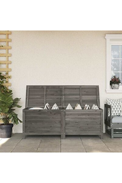 Concept Ladă depozitare grădină antracit 150x50x56,5 cm lemn masiv brad