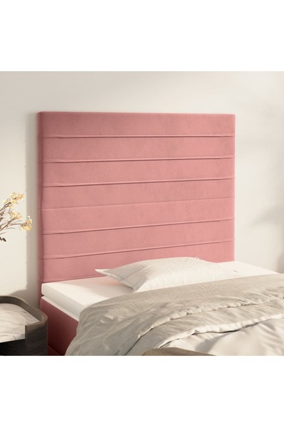 Concept Tăblii de pat, 2 buc, roz, 80x5x78/88 cm, catifea