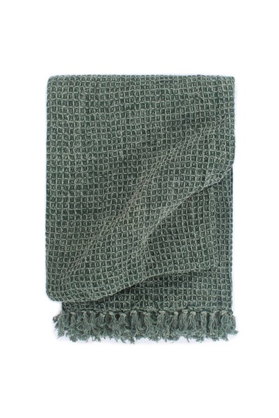 Concept Διακοσμητική Κουβέρτα , σκούρο πράσινο, 160 x 210 εκ., Βαμβάκι