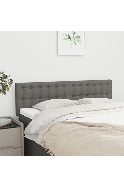 Concept Κομοδίνα, 2 τεμ., σκούρο γκρι, 72x5x78/88 cm, ύφασμα