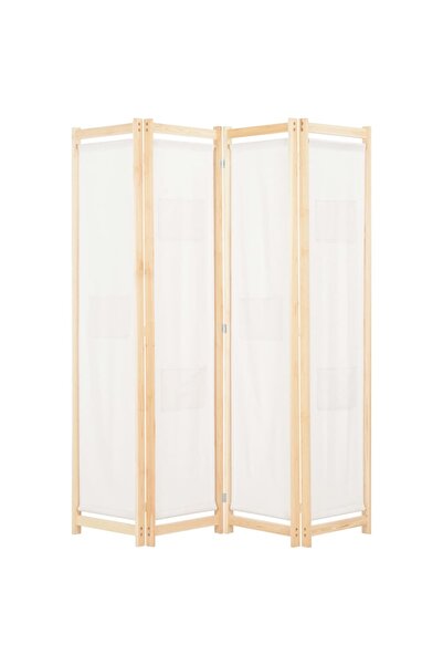 Concept Paravan de cameră cu 4 panouri, crem, 160x170x4 cm, textil