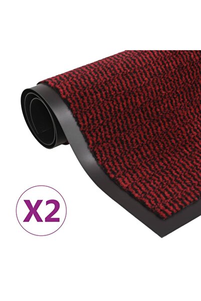 Concept Πατάκια πόρτας κατά της σκόνης, 2 τεμ., κόκκινα, 120x180 cm, ορθογώνια