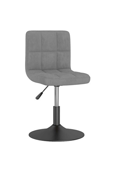 Concept Scaun de bucătărie pivotant, gri deschis, catifea