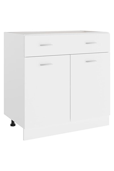 Concept Βάση ντουλαπιού με συρτάρι, λευκό, 80x46x81,5 cm, μοριοσανίδα