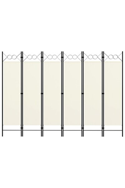 Concept Paravan de cameră cu 6 panouri, alb crem, 240 x 180 cm