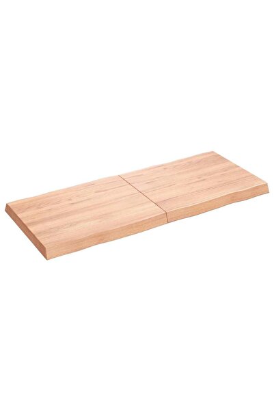 Concept Светлокафяв плот за бюро, 120x50x6 см, масивна обработена дъбова дърв...