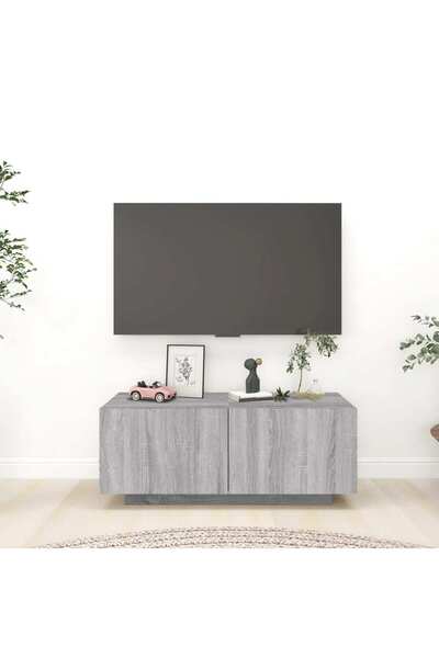 Concept Comodă TV, sonoma gri, 100x35x40 cm, lemn prelucrat