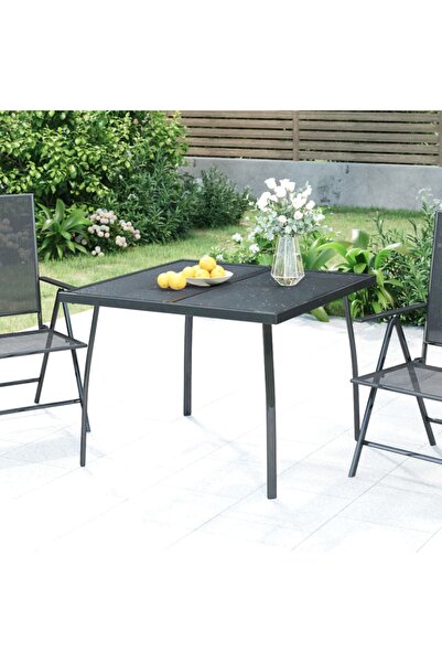 Concept Τραπέζι κήπου, ανθρακί, 100 x 100 x 72 cm, ατσάλινο πλέγμα
