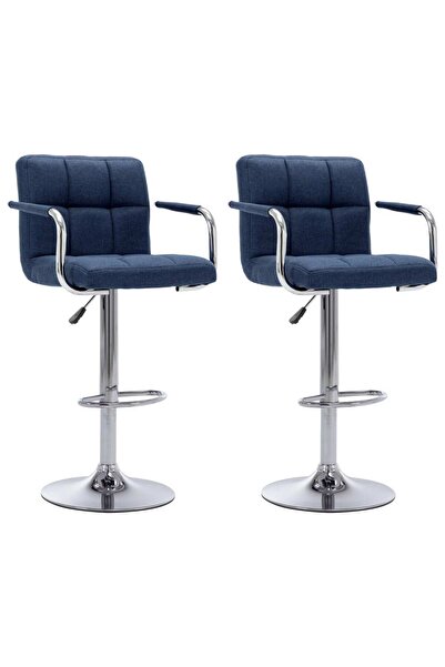 Concept Σκαμπό μπαρ, 2 τεμ., μπλε, ύφασμα