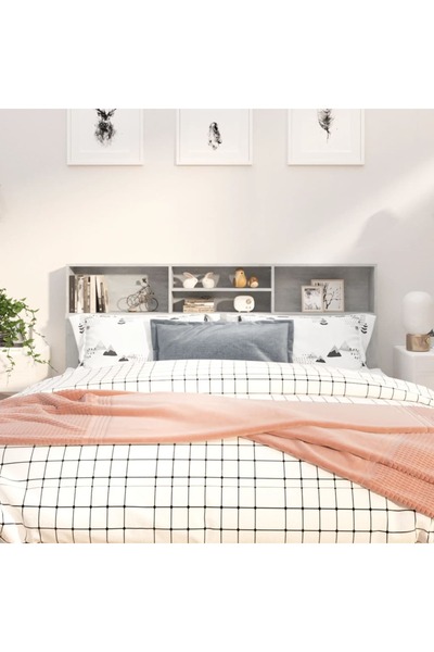 Concept Κομοδίνο με ντουλάπα, γκρι τσιμέντου, 180x19x103,5 εκ.