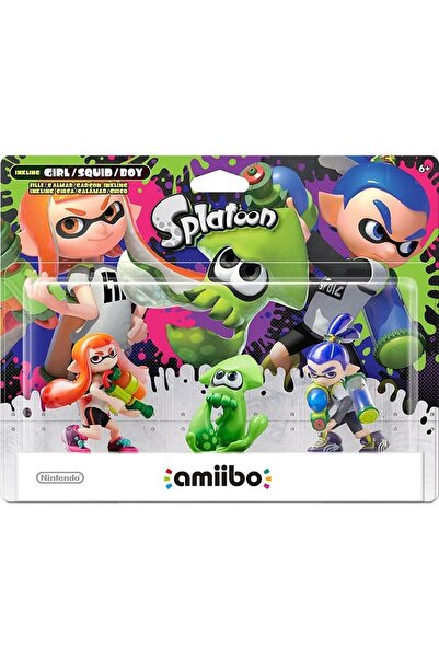 Nintendo Amiibo Splatoon Inkling Girl Squid Boy Triple Pack