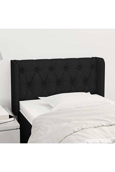 Concept Μαύρο κεφαλάρι με φτερά 83x16x78/88 εκ. ύφασμα