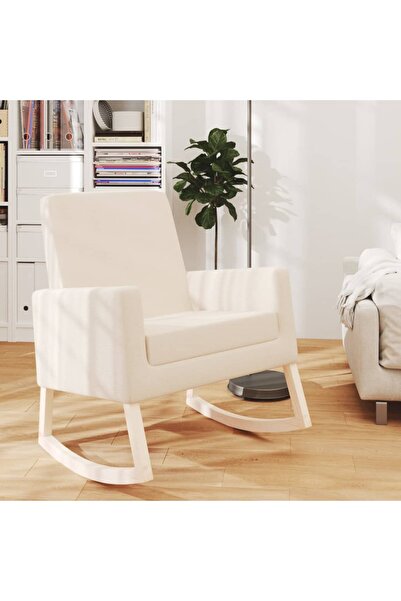 Concept Κουνιστή πολυθρόνα, κρεμ, ύφασμα