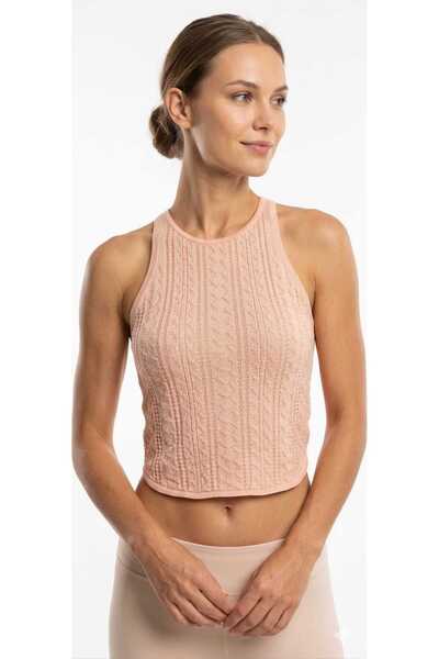 Zeyn KADIN TRİKO ÖRGÜ DETAYLI KOLSUZ GÜNLÜK ŞIK BLUZ BADİ