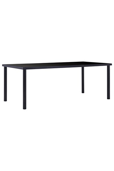 Concept Τραπέζι κουζίνας, μαύρο, 200 x 100 x 75 cm, σκληρυμένο γυαλί