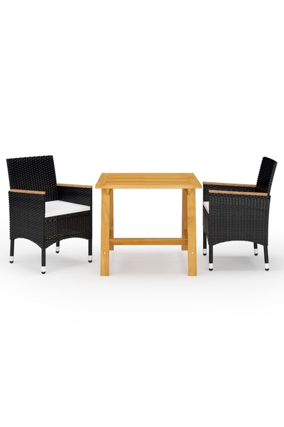 Concept Σετ επίπλων κήπου, 3 τεμάχια, μαύρο