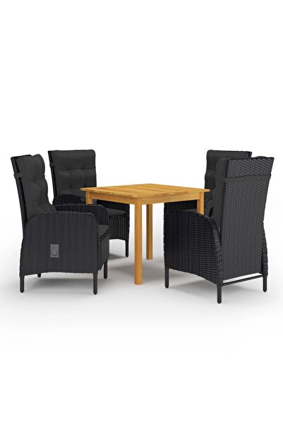 Concept Σετ επίπλων κήπου, 5 τεμάχια, μαύρο