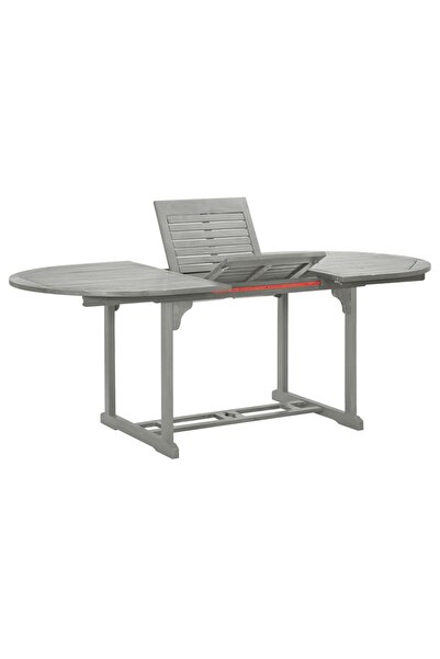 Concept Τραπέζι κήπου, γκρι, 200 x 100 x 75 cm, μασίφ ξύλο ακακίας