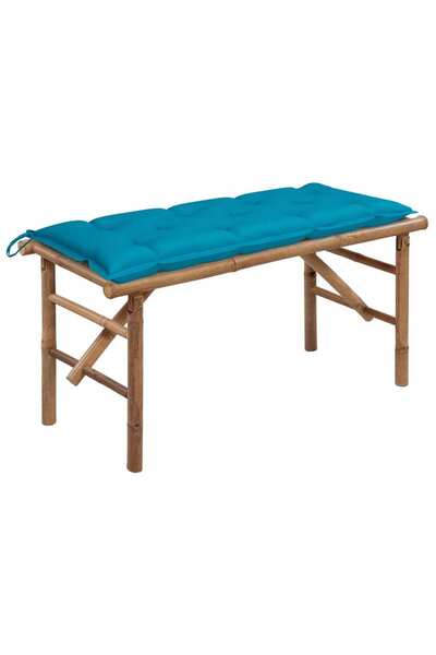 Concept Πτυσσόμενο παγκάκι κήπου με Μαξιλάρι, 118 εκ., από Μπαμπού