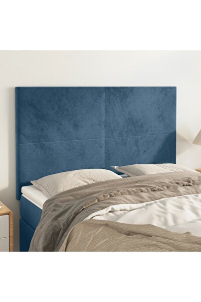 Concept Tăblii de pat, 4 buc, albastru închis, 72x5x78/88 cm, catifea