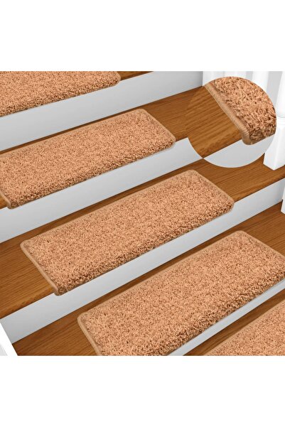 Concept Πατάκια σκαλοπατιών, 15 τεμ., καφέ, 65 x 25 cm