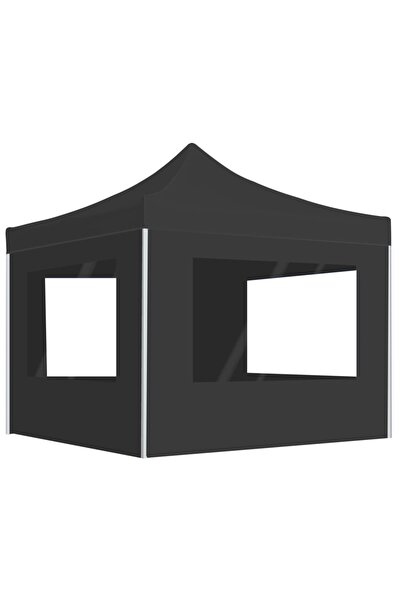 Concept Cort de petrecere pliabil cu pereți, antracit, 2x2 m, aluminiu