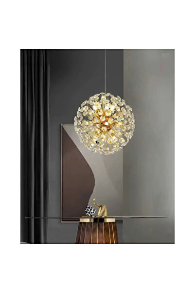 luminastar K9 Crystal Globe Chandelier, 6 x G9 Socket, Diameter 30cm, Adjusta...