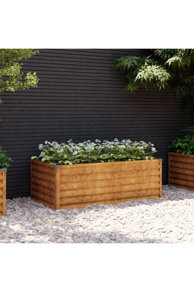 Concept Strat înălțat de grădină, 100x50x36 cm, oțel corten