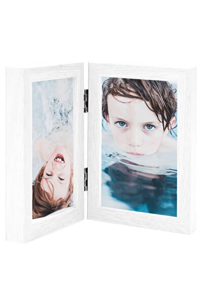 Concept Διπλό κορνίζα φωτογραφιών, κολάζ, λευκή, 2 x (21x29,7 εκ.)