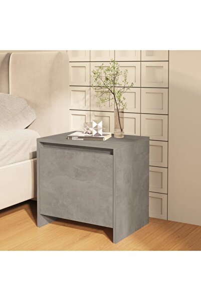 Concept Noptieră, gri beton, 45x34x44,5 cm, PAL