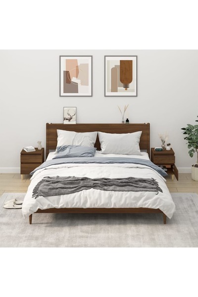 Concept Noptiere, 2 buc., stejar maro, 40x35x50 cm