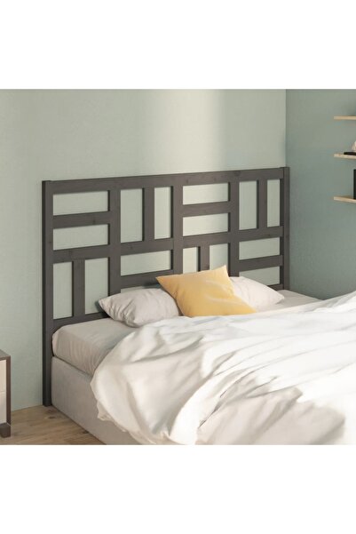 Concept Tăblie de pat, gri, 126x4x104 cm, lemn masiv de pin