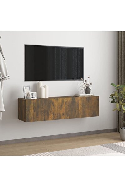 Concept Comodă TV de perete stejar afumat 120x30x30 cm lemn compozit