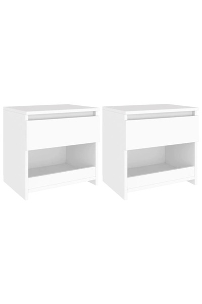Concept Noptiere, 2 buc., alb, 40x30x39 cm, PAL