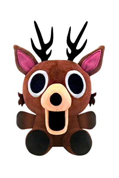 OEM Jucarie de Plus 99 Nights Cerb Cartoon, 20 cm, Model Maro cu Coarne Negre