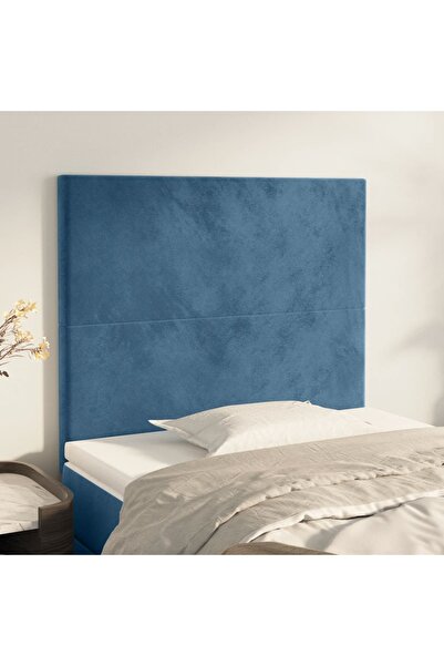 Concept Κομοδίνα, 2 τεμ., σκούρο μπλε, 90x5x78/88 cm, Βελούδο