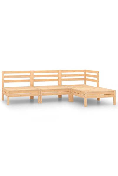 Concept Σετ επίπλων κήπου, 4 τεμάχια, από μασίφ ξύλο πεύκου