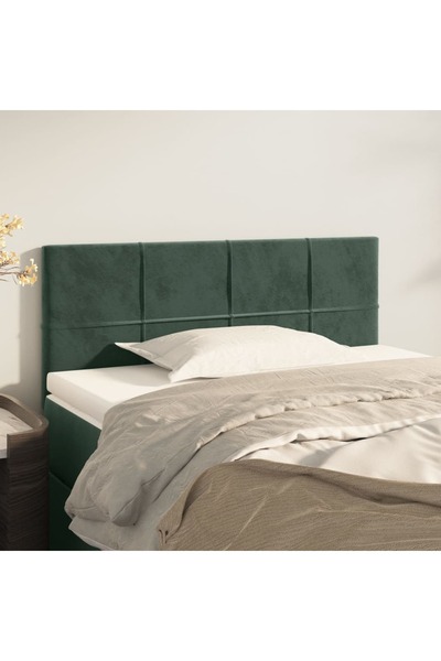 Concept Tăblie de pat, verde închis, 100x5x78/88 cm, catifea