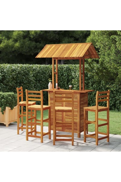 Concept Σετ επίπλων μπαρ κήπου, 5 τεμάχια, μασίφ ξύλο ακακίας