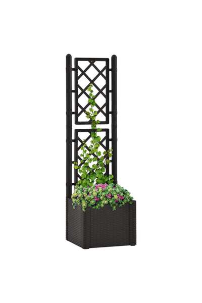 Concept Strat înălțat grădină, spalier & sistem automat udare, antracit