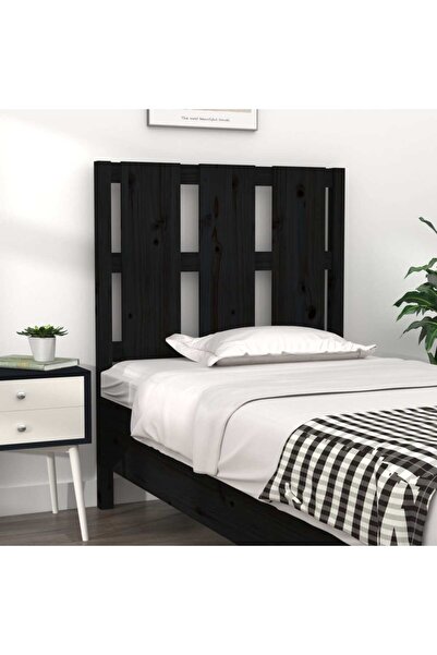 Concept Κομοδίνο, μαύρο, 80,5x4x100 cm, μασίφ ξύλο πεύκου