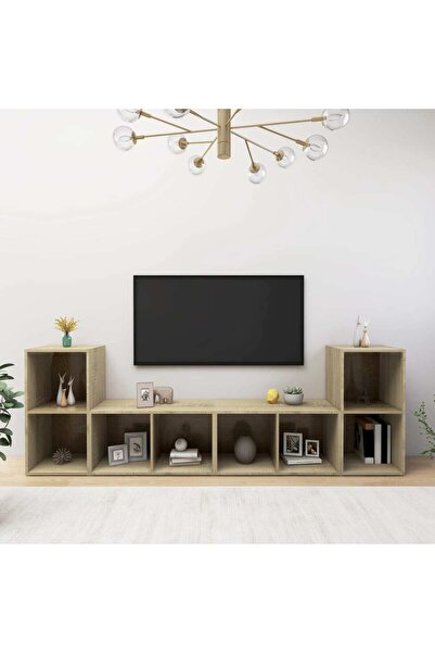 Concept Comode TV, 4 buc., stejar Sonoma, 72x35x36,5 cm, PAL