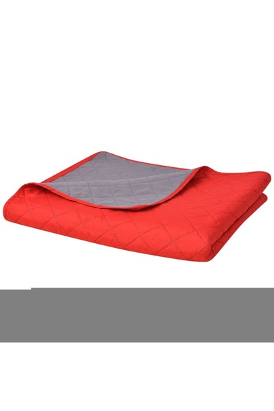 Concept Κουβέρτα Καπιτονέ Διπλής όψης , 230 x 260 εκ., κόκκινη και γκρι