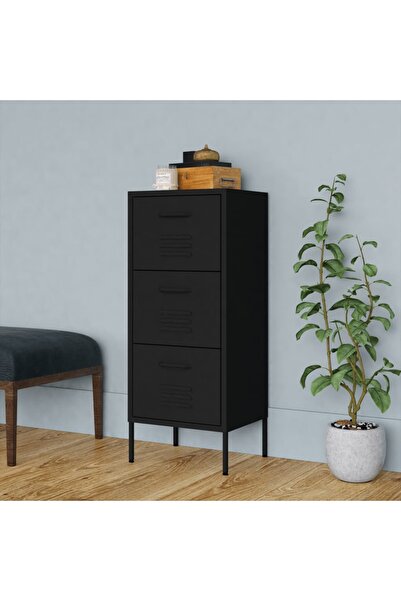 Concept Ντουλάπι αποθήκευσης, μαύρο, 42,5x35x101,5 cm, ατσάλι