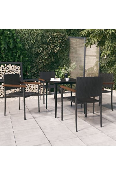 Concept Set mobilier pentru grădină, 5 piese, negru