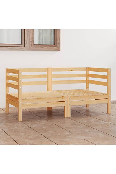 Concept Διθέσιος καναπές κήπου, από μασίφ ξύλο πεύκου