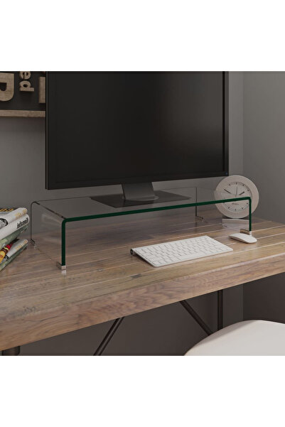 Concept Βάση τηλεόρασης/οθόνης, διαφανές γυαλί 70x30x13 εκ.