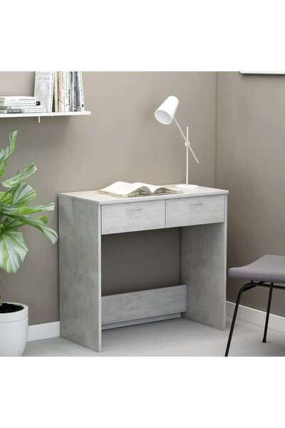 Concept Birou, gri beton, 80 x 40 x 75 cm, PAL