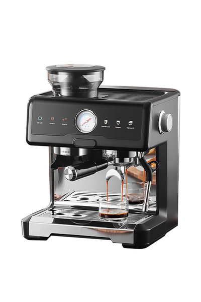 AZZHAAR ماكينة إسبريسو بسعة 2.6 لتر وقوة 2250 واط مع مطحنة، وماكينة قهوة بضغط...