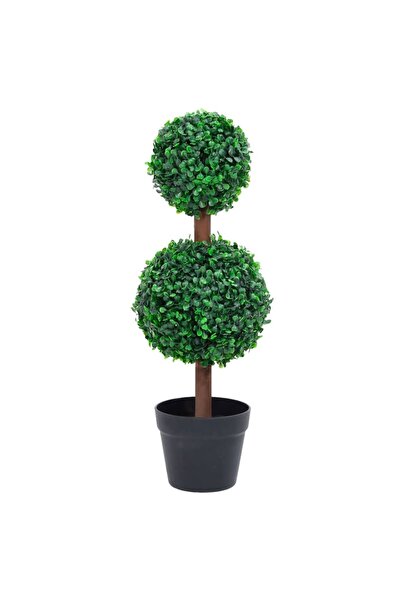 Concept Τεχνητό φυτό πύξου με γλάστρα, πράσινο, 60cm, σε σχήμα μπάλας